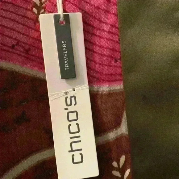 CHICO’S Travelers Kimono Jacket Robe NWT Burnout Jungle Floor Motif Art to Wear - Picture 2 of 6